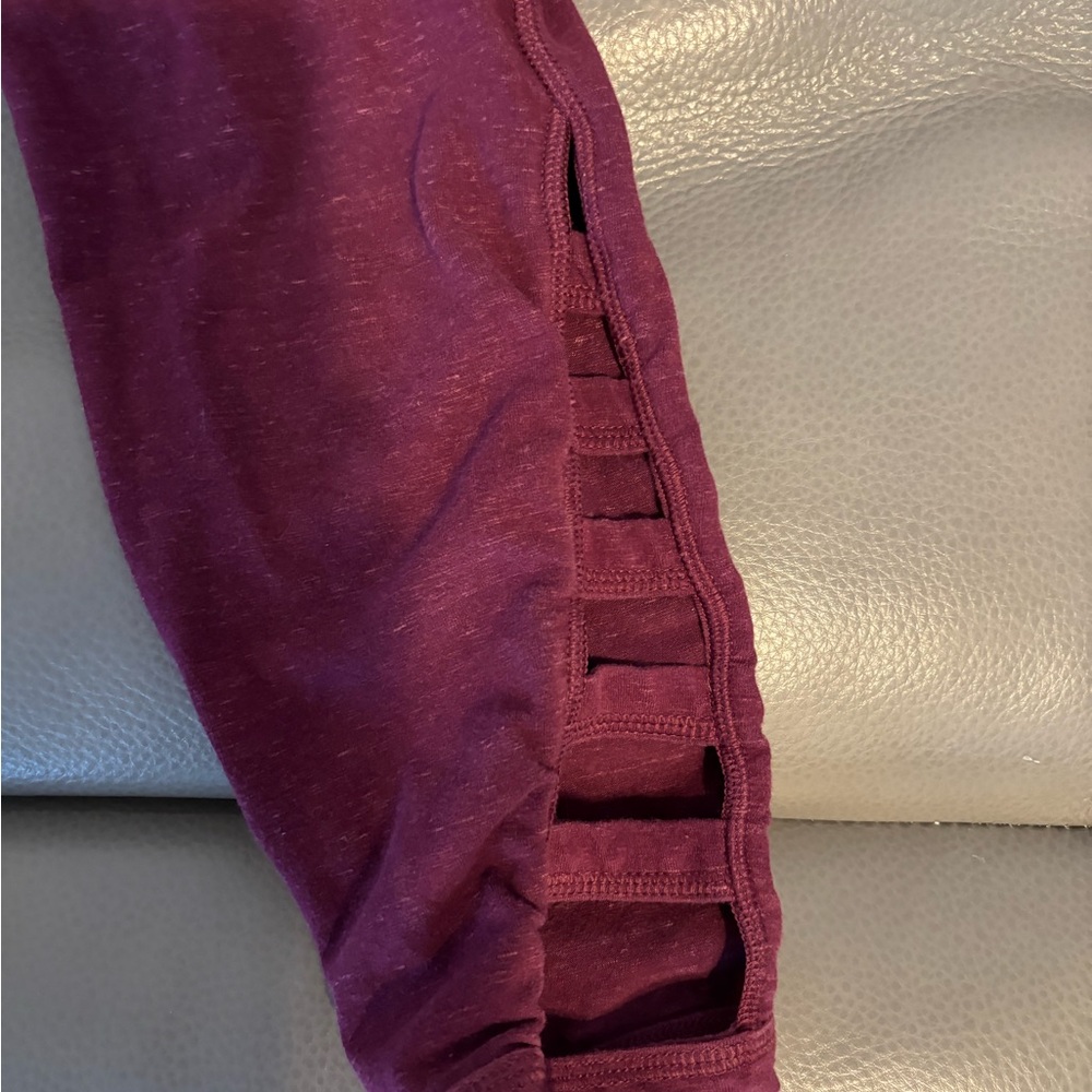 Old Navy Purple Leggings with Ladder Cutout Design